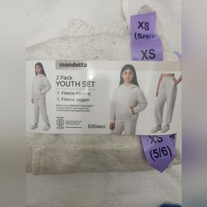 Mondetta Kids 2-Pack Youth Set - Cream and Multicolor Speckle